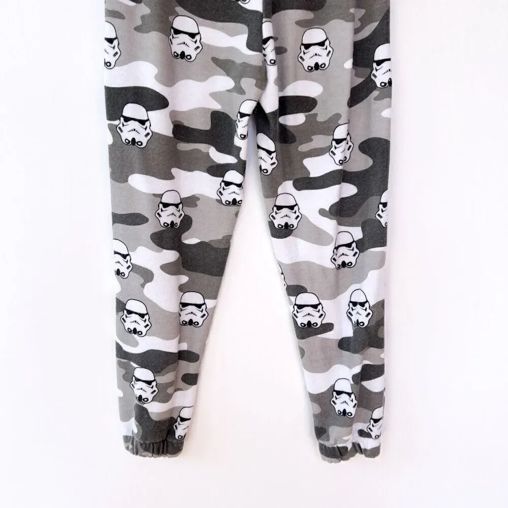 NWT Chaser Star Wars  Grey Camo Stormtrooper Toss Slouchy Pant Kids Size 8